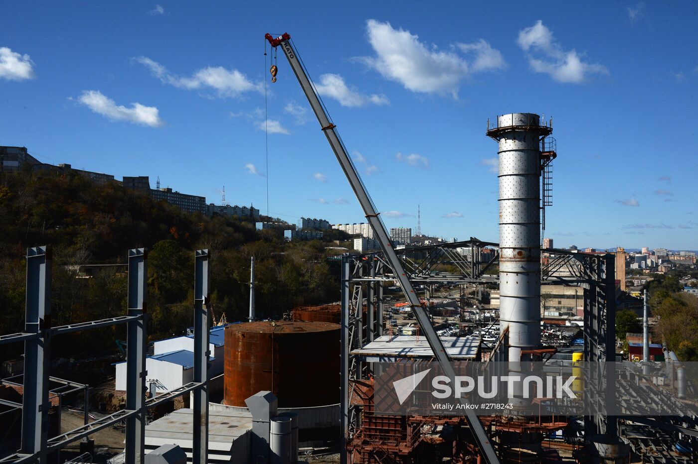 Vostochnaya Combined Heat and Power Plant under construction in Vladivostok