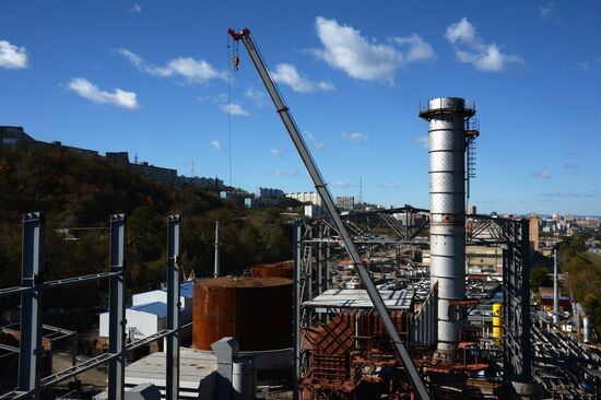 Vostochnaya Combined Heat and Power Plant under construction in Vladivostok