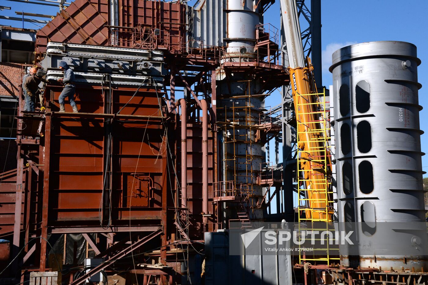Vostochnaya Combined Heat and Power Plant under construction in Vladivostok