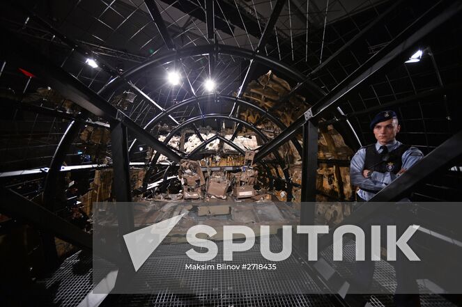 The Dutch Safety Board releases its final report into Malaysia Airlines Flight 17 disaster in Eastern Ukraine on July 17, 2014, at the Gilze-Rijen Air Base, Netherlands. Location: Netherlands. Author: Maksim Blinov/Sputnik. Dutch Safety Board releases report into Malaysia Airlines Flight 17 disaster