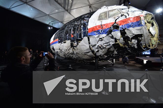 Presenting the final report on the Malaysia Airlines MH17 crash in eastern Ukraine on July 17, 2014, at the Gilze-Rijen Air Base in the Netherlands. Location: Netherlands. Author: Maksim Blinov/Sputnik. Dutch Safety Board releases report on Malaysia Airlines Flight MH17 crash