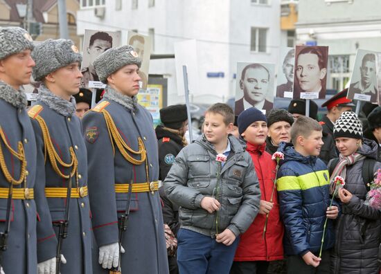Monument to 7th Baumansky Division of People's Militia opening