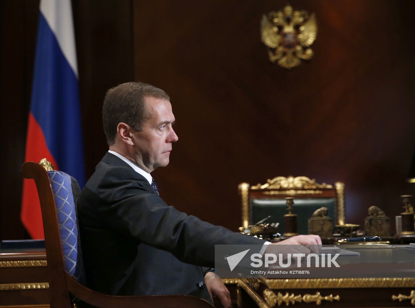 Prime Minister Dmitry Medvedev meets with FASO Head Mikhail Kotyukov