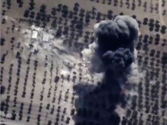 Russian Aerospace Forces conduct targeted air strikes on armored vehicles, fuel and lubrication materials storages