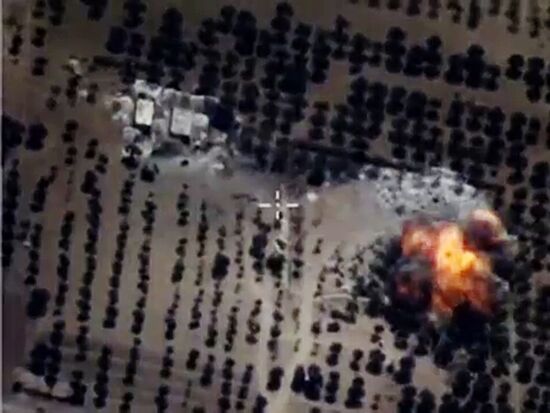 Russian Aerospace Forces conduct targeted air strikes on armored vehicles, fuel and lubrication materials storages