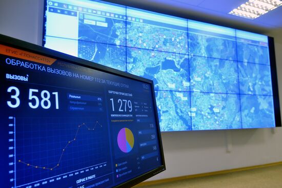 Work of 112 emergency service in Kazan