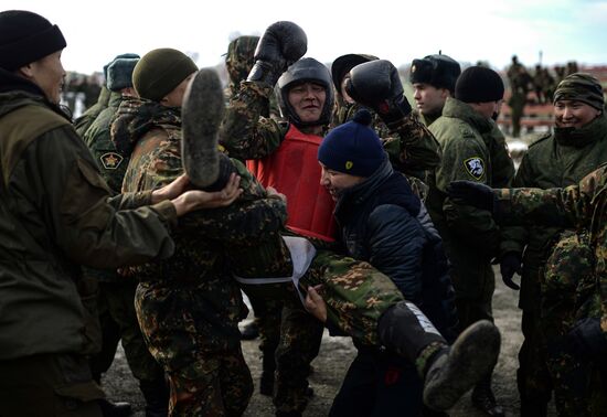 National testsRussian INterior Troops for the right to wear maroon beret