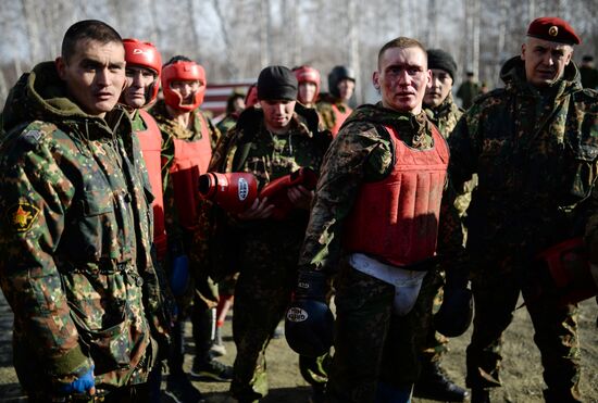 National testsRussian INterior Troops for the right to wear maroon beret
