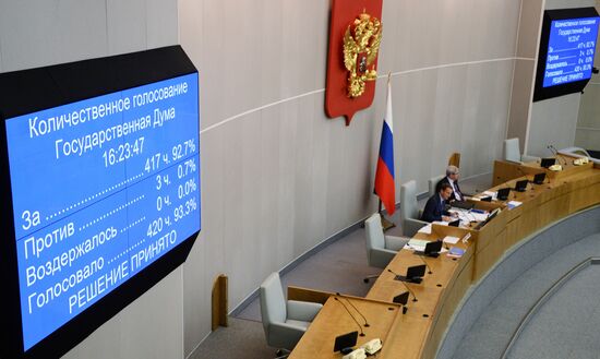 Duma plenary session