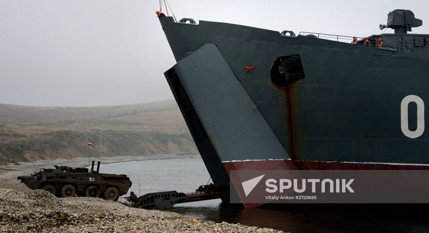 Pacific Fleet Marines Brigade holds exercise