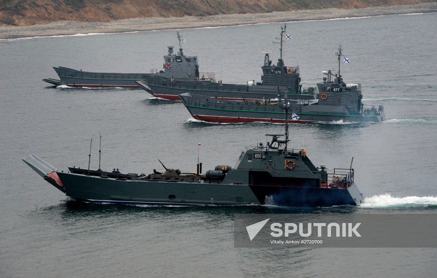 Pacific Fleet Marines Brigade holds exercise