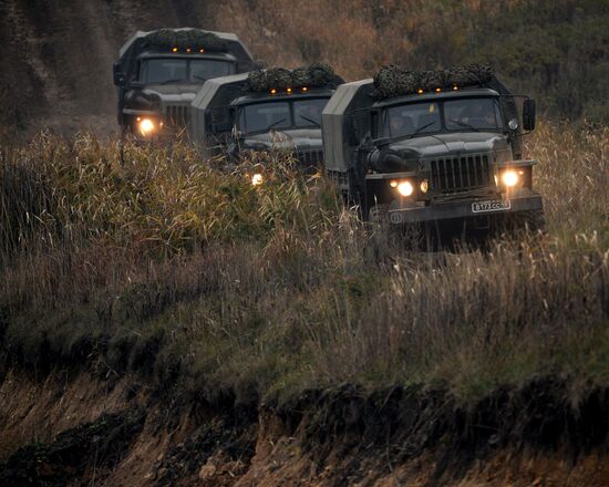 Pacific Fleet Marines Brigade holds exercise