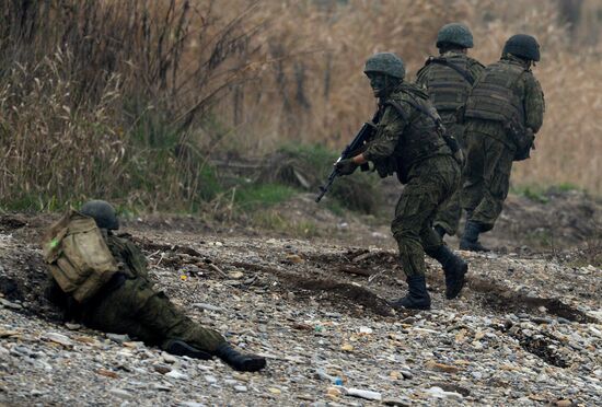 Pacific Fleet Marines Brigade holds exercise