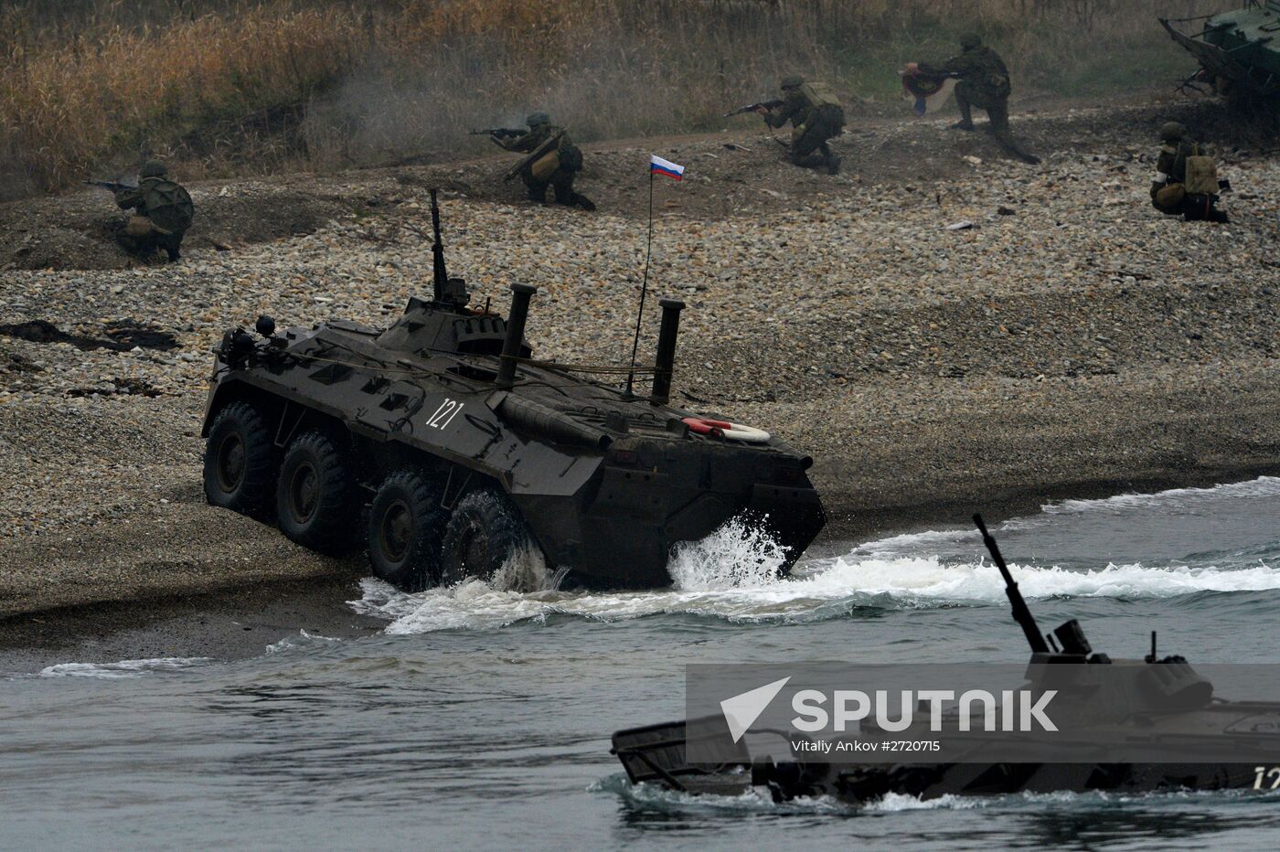 Pacific Fleet Marines Brigade holds exercise
