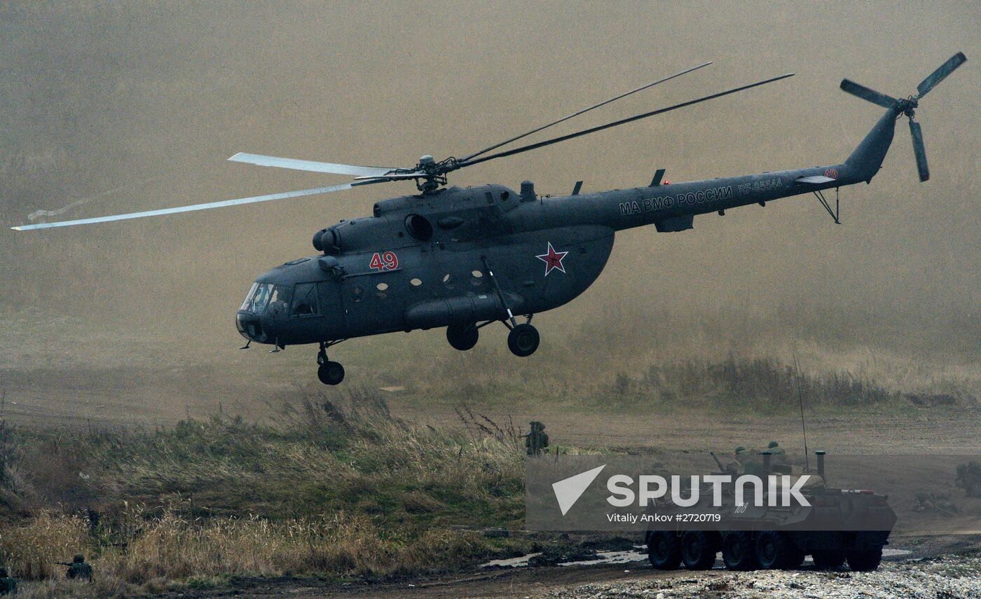 Pacific Fleet Marines Brigade holds exercise