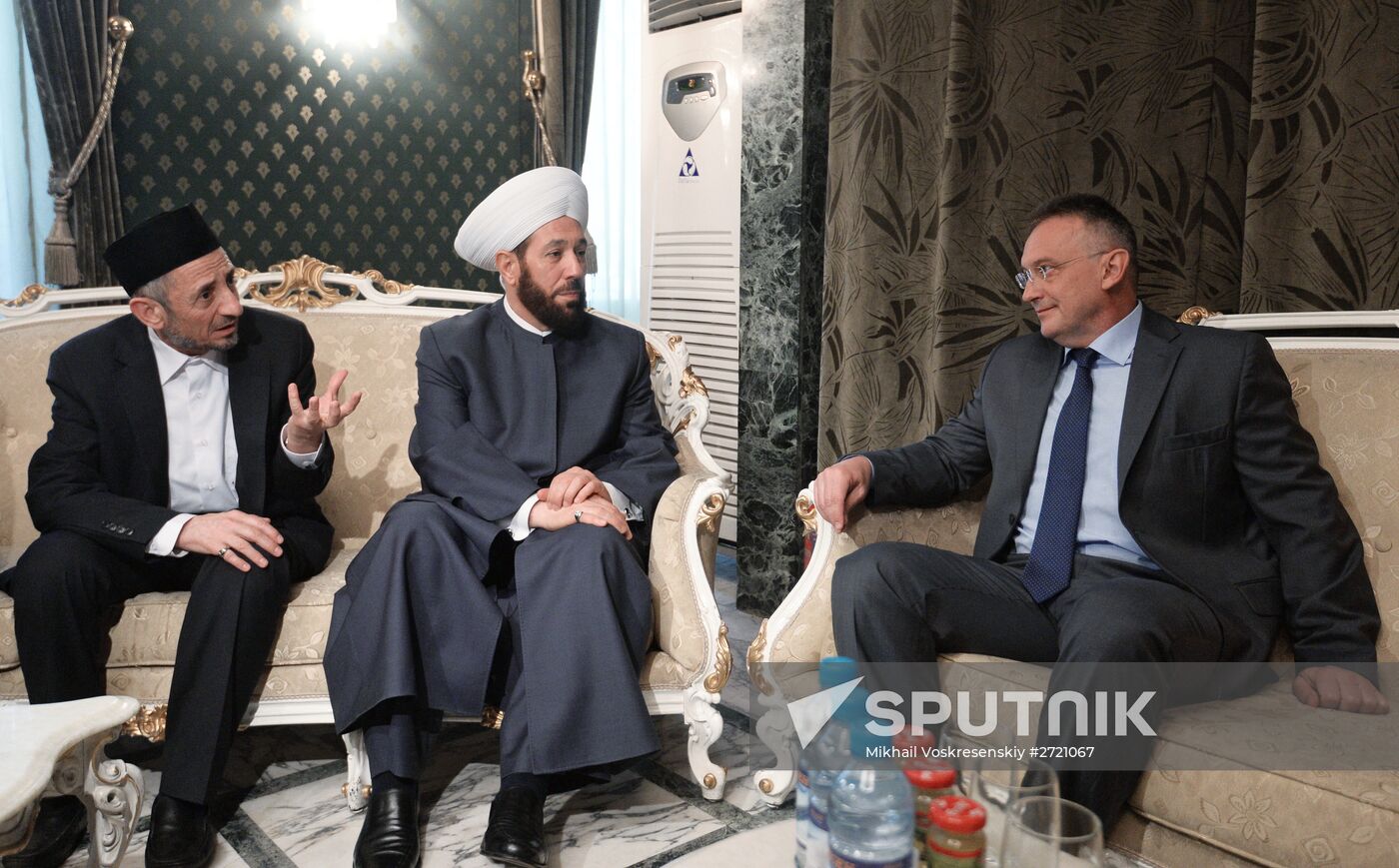 Meeting with representatives of Islamic clergy at Russian embassy in Syria