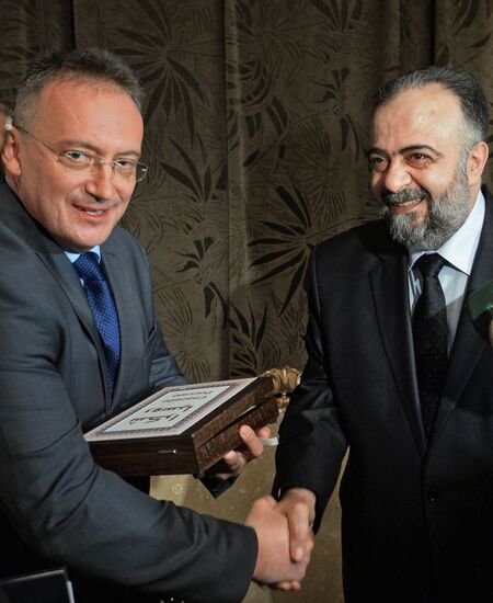 Meeting with representatives of Islamic clergy at Russian embassy in Syria