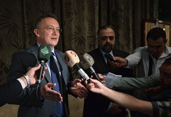 Meeting with representatives of Islamic clergy at Russian embassy in Syria