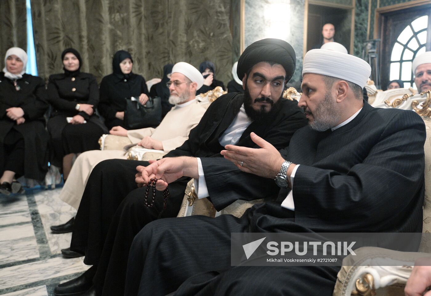 Meeting with representatives of Islamic clergy at Russian embassy in Syria