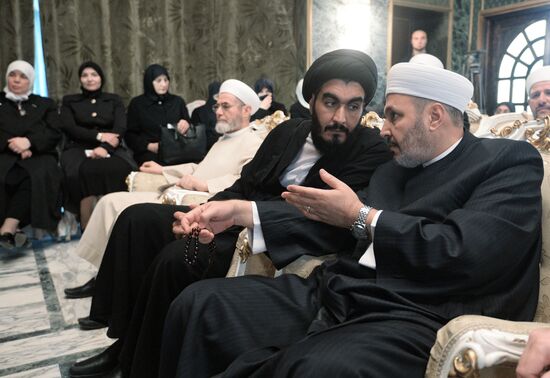 Meeting with representatives of Islamic clergy at Russian embassy in Syria