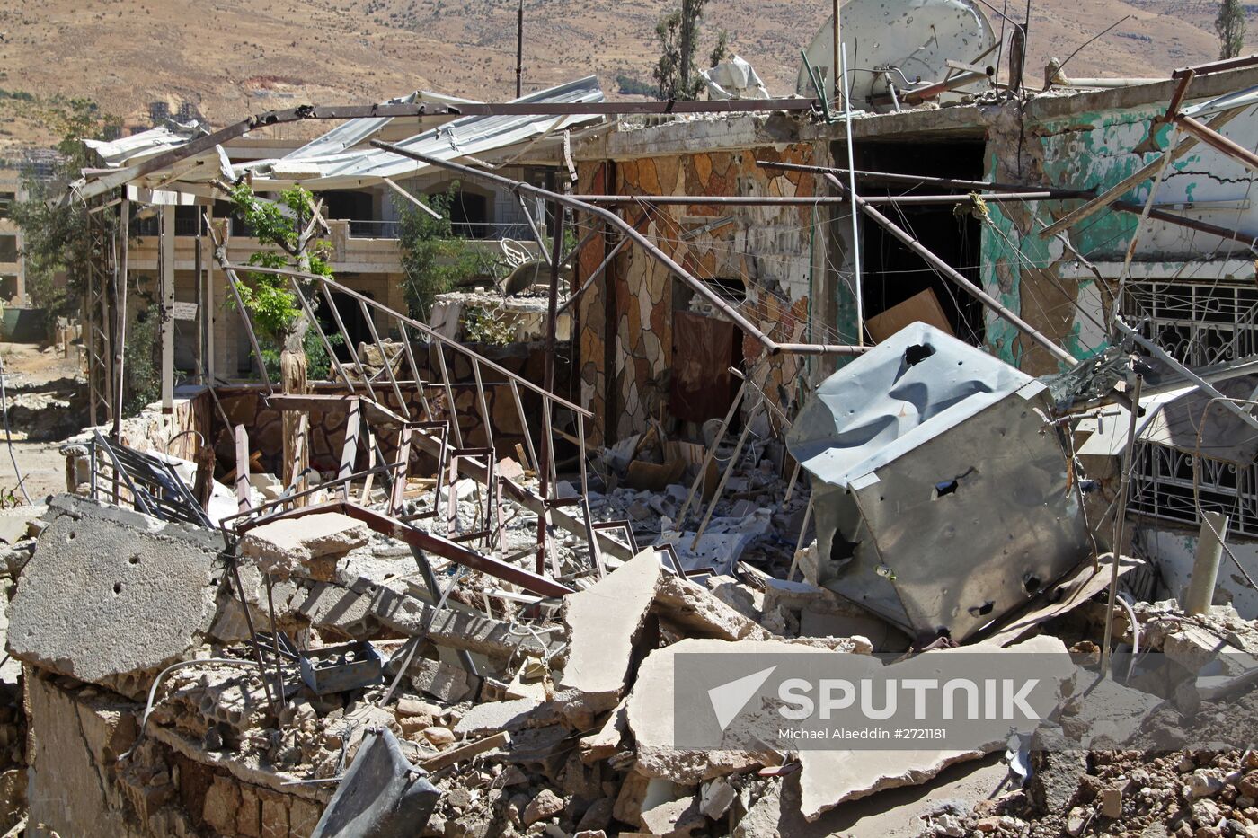 Position of Syrian army at village of Salma and city of Zabadani