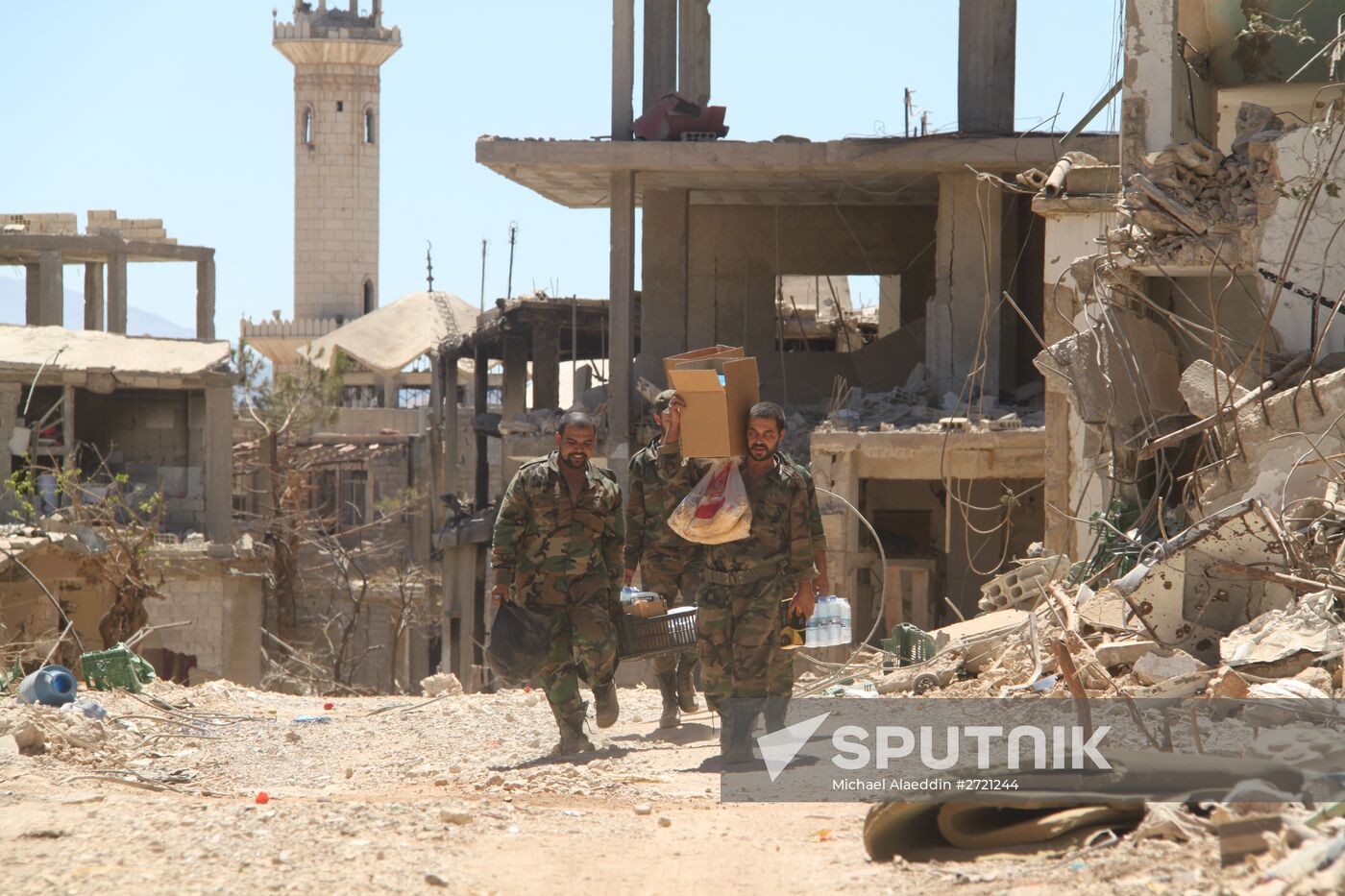 Position of Syrian army at village of Salma and city of Zabadani