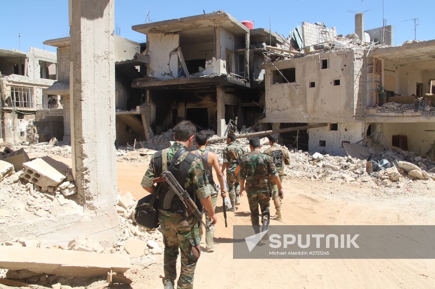 Syrian army at village of Salma and city of Zabadani
