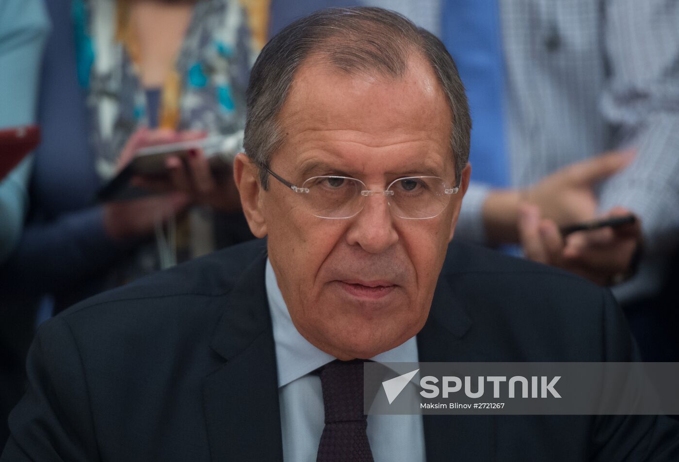 Russian Foreign Minister Sergei Lavrov meets with Sudanese Vice President Hassabu Abdalrahman