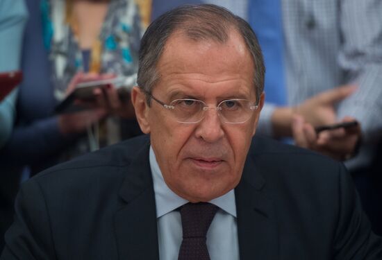 Russian Foreign Minister Sergei Lavrov meets with Sudanese Vice President Hassabu Abdalrahman