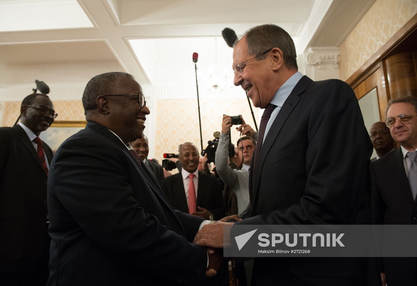 Russian Foreign Minister Sergei Lavrov meets with Sudanese Vice President Hassabu Abdalrahman