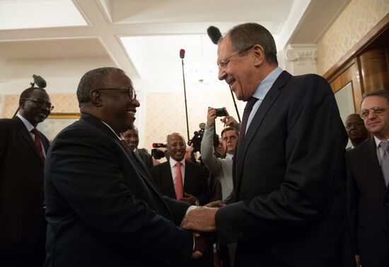 Russian Foreign Minister Sergei Lavrov meets with Sudanese Vice President Hassabu Abdalrahman