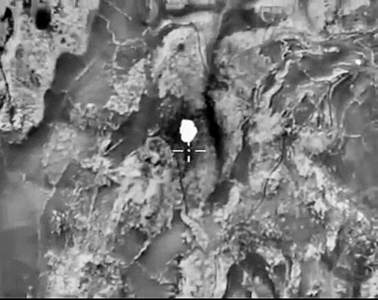 Russian military space forces strike ISIS targets in Syria