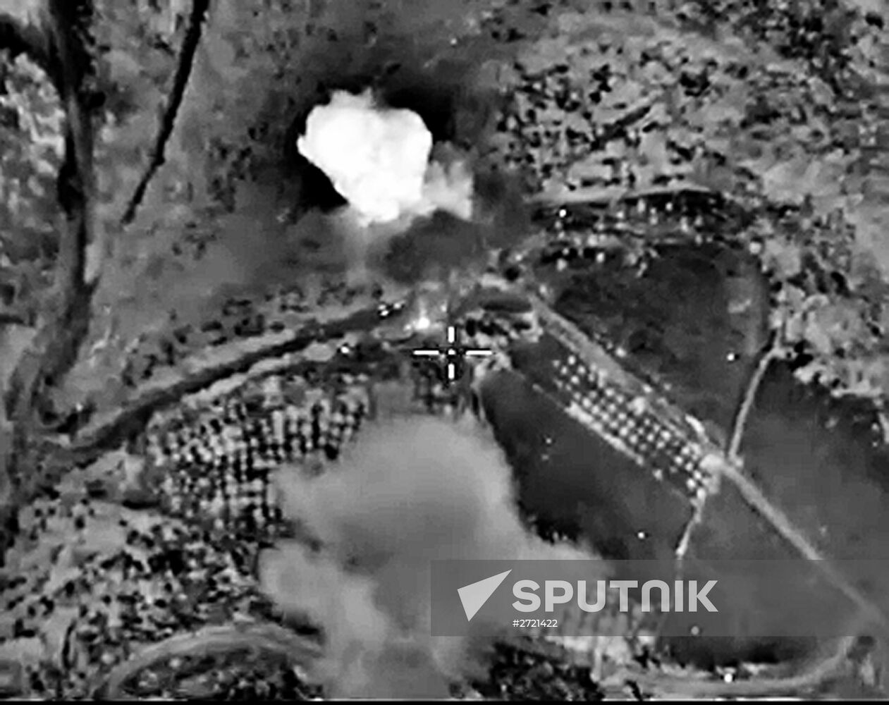 Russian military space forces strike ISIS targets in Syria