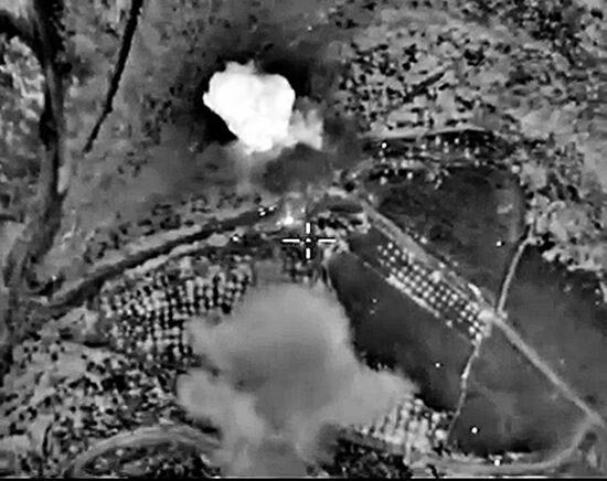 Russian military space forces strike ISIS targets in Syria
