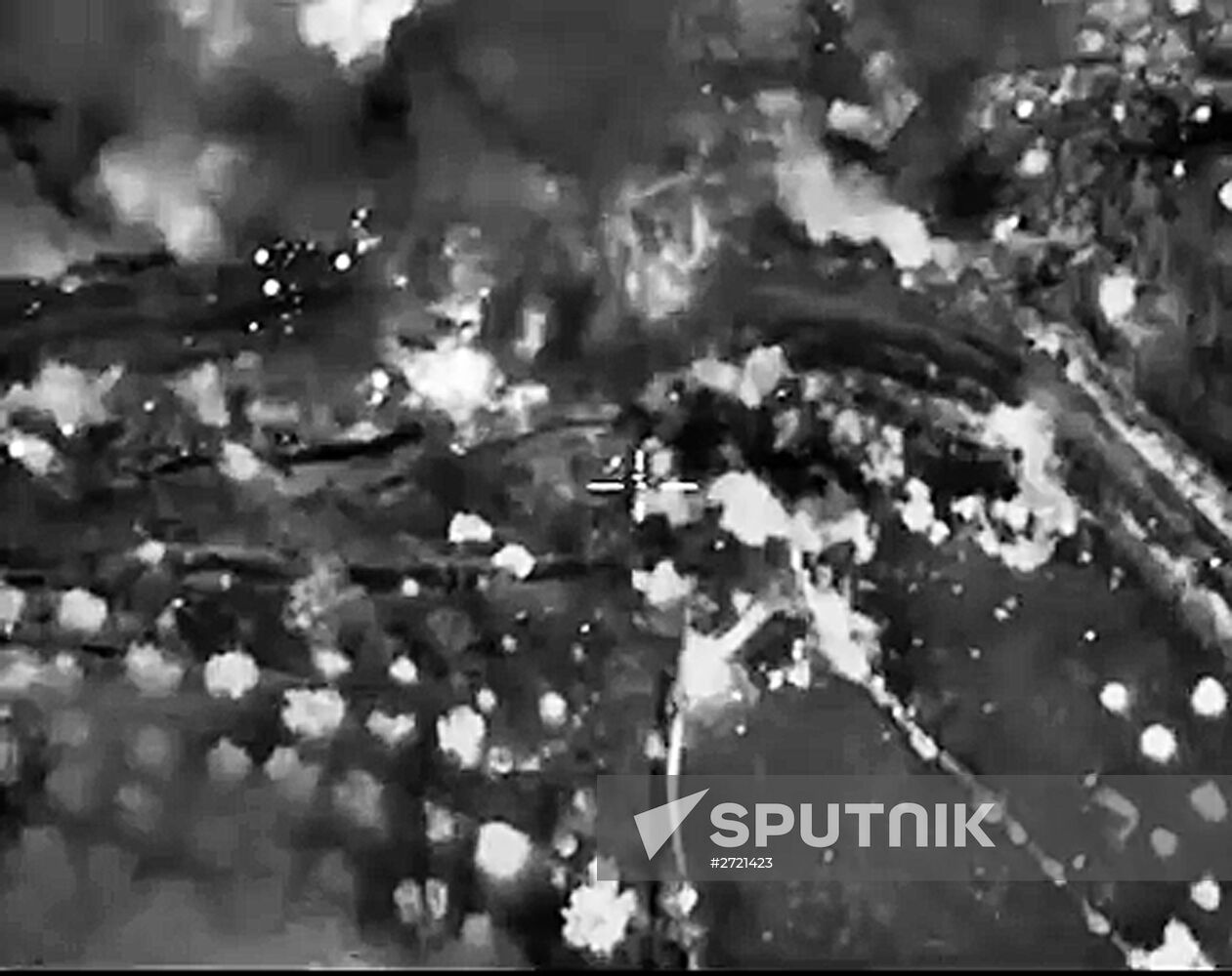 Russian military space forces strike ISIS targets in Syria