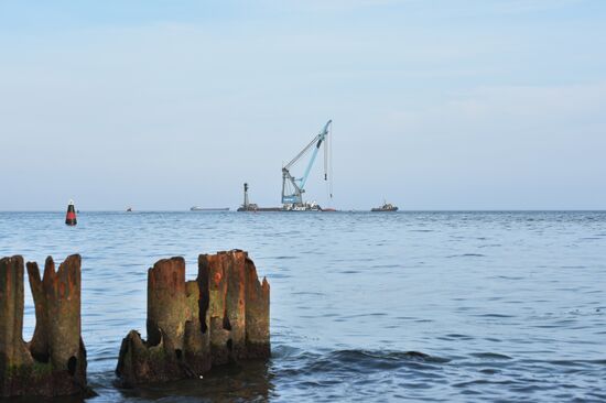 Lifting of capsized passenger boat Ivolga