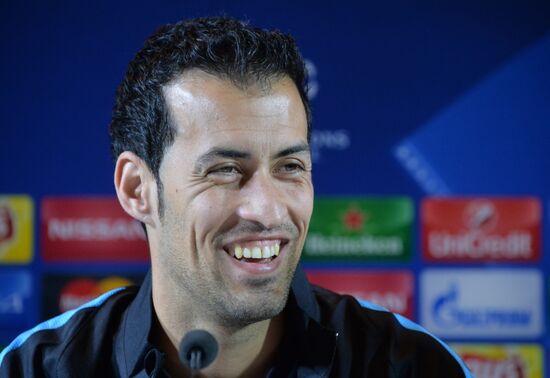 Football. Champions League. News conference with Barcelona Football Club