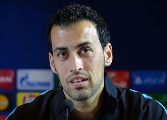 Football. Champions League. News conference with Barcelona Football Club
