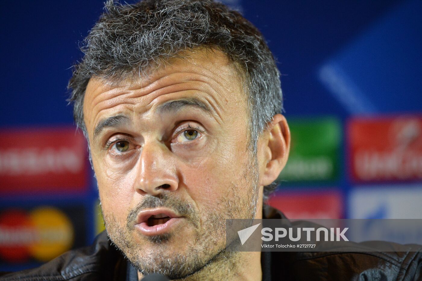 Football. Champions League. News conference with Barcelona Football Club