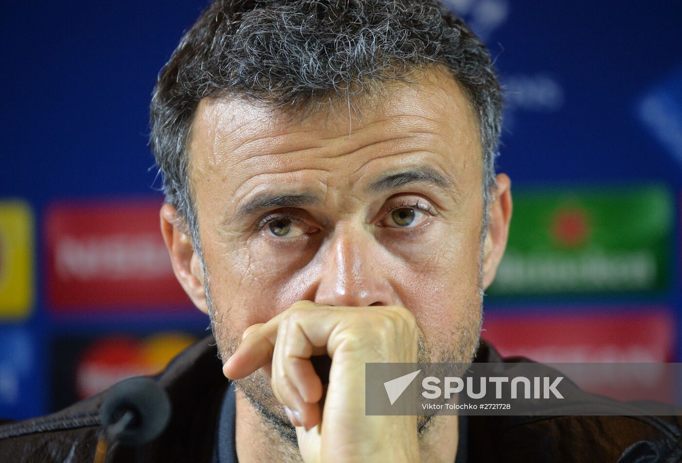 Football. Champions League. News conference with Barcelona Football Club