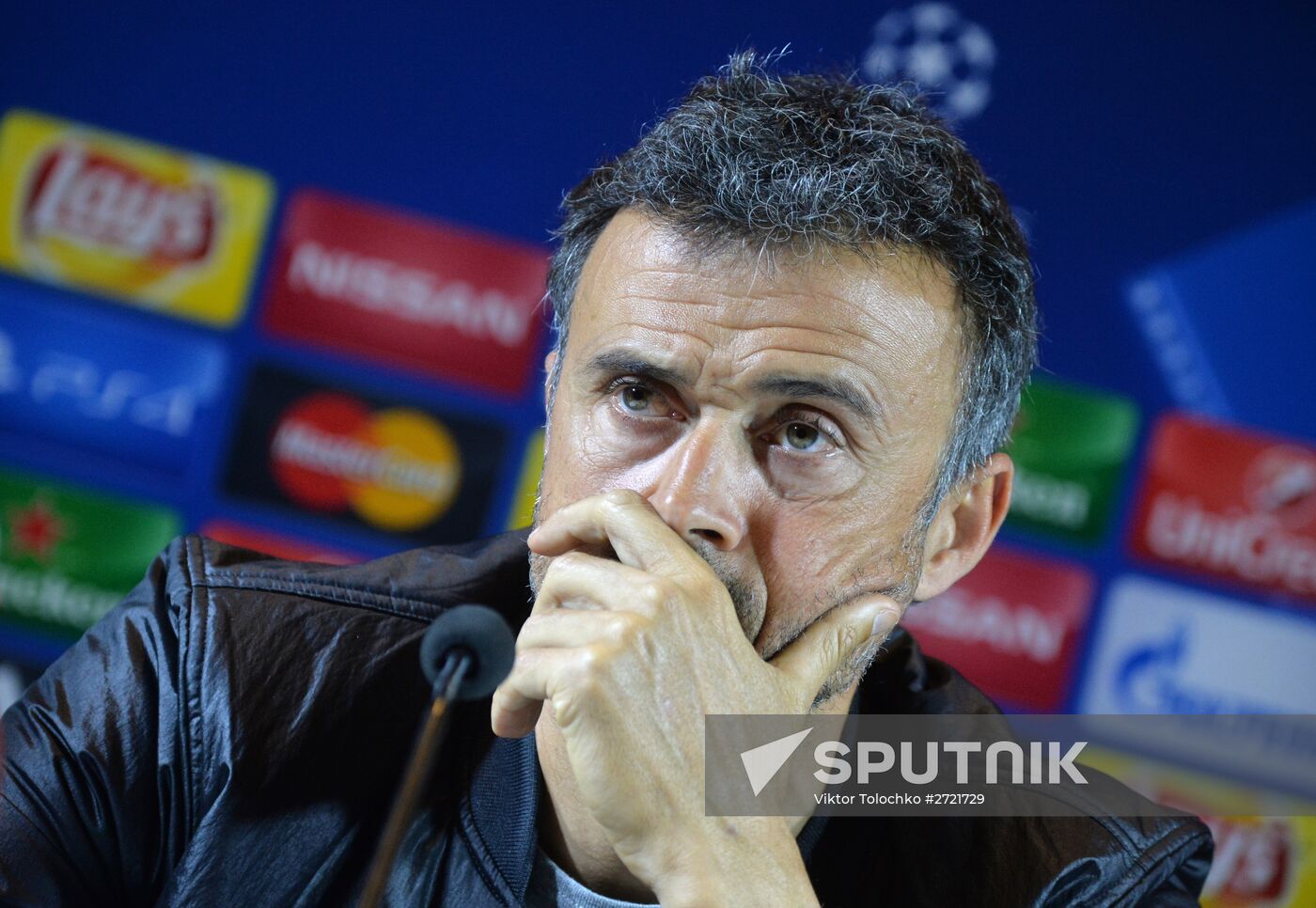 Football. Champions League. News conference with Barcelona Football Club