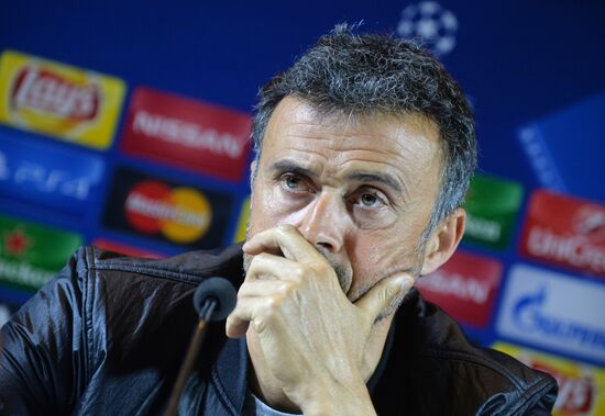 Football. Champions League. News conference with Barcelona Football Club