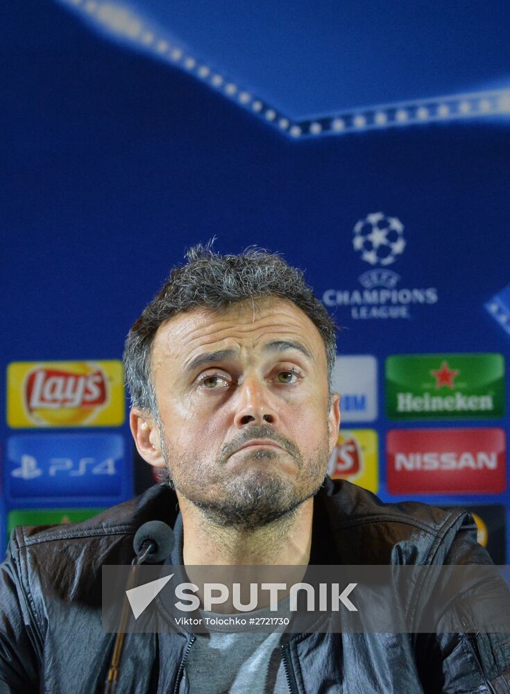 Football. Champions League. News conference with Barcelona Football Club