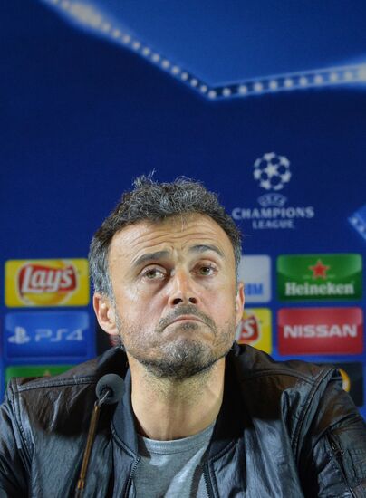 Football. Champions League. News conference with Barcelona Football Club