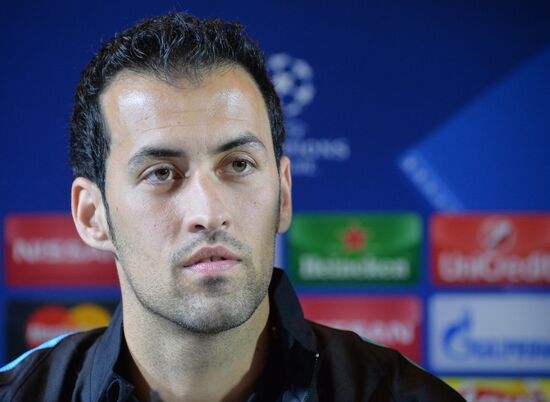 Football. Champions League. News conference with Barcelona Football Club