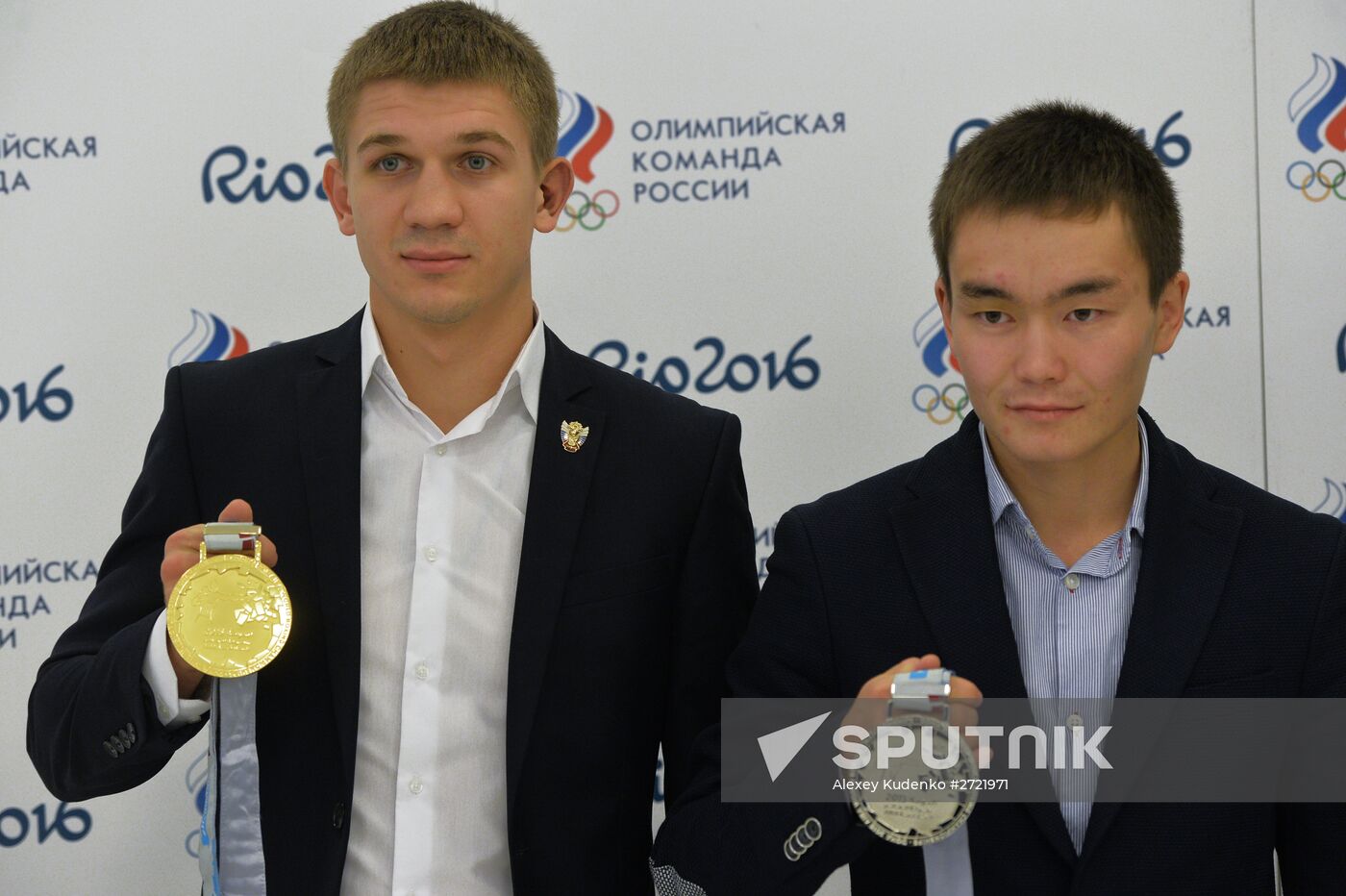 News conference of Russian boxing team