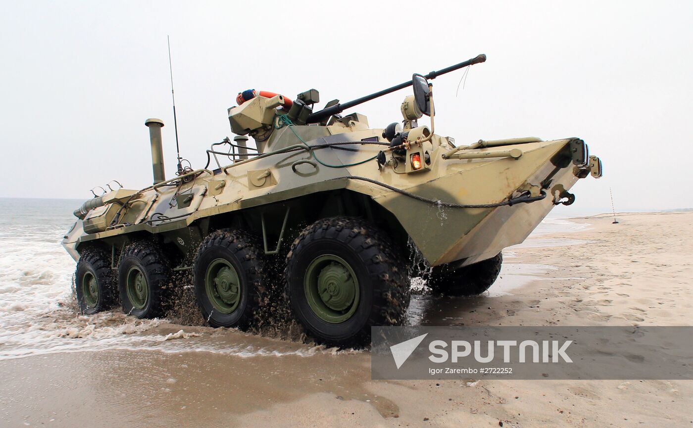 Amphibious landing at the Russian Baltic Fleet's Khmelyovka training center