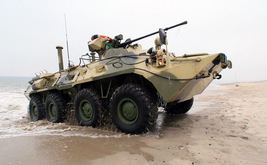 Amphibious landing at the Russian Baltic Fleet's Khmelyovka training center