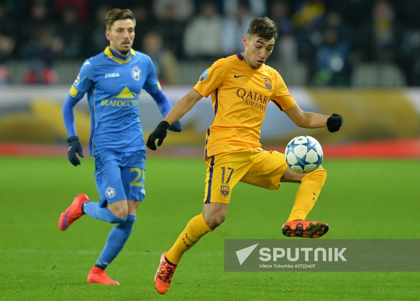 UEFA Champions League. BATE (Borisov, Belarus) vs. Barcelona (Barcelona, Spain)