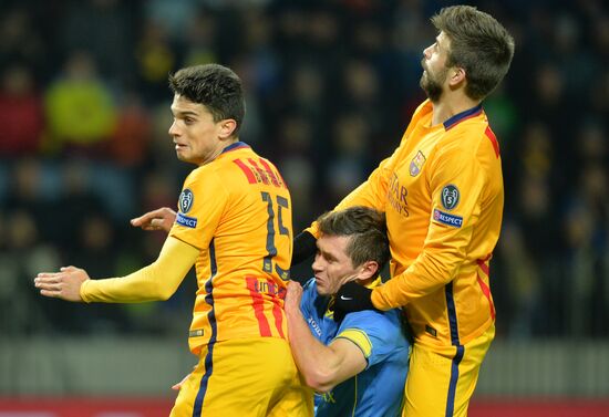 UEFA Champions League. BATE (Borisov, Belarus) vs. Barcelona (Barcelona, Spain)